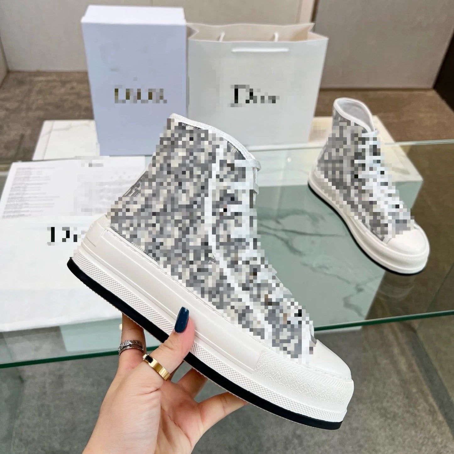 Dior high black bottom