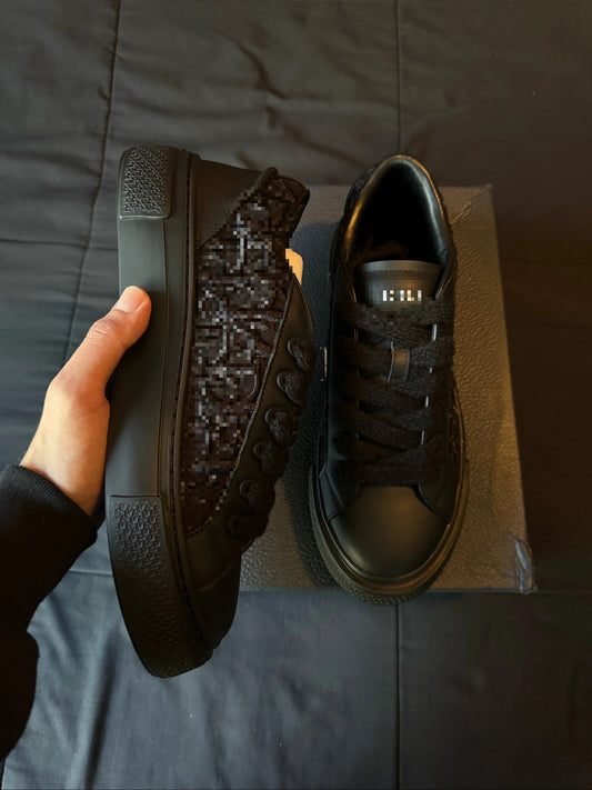 Black Dior monogram low